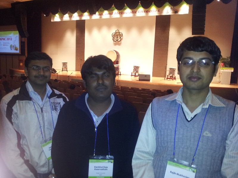 Harmesh, Raja, and Rajib at APNC auditorium (2012)