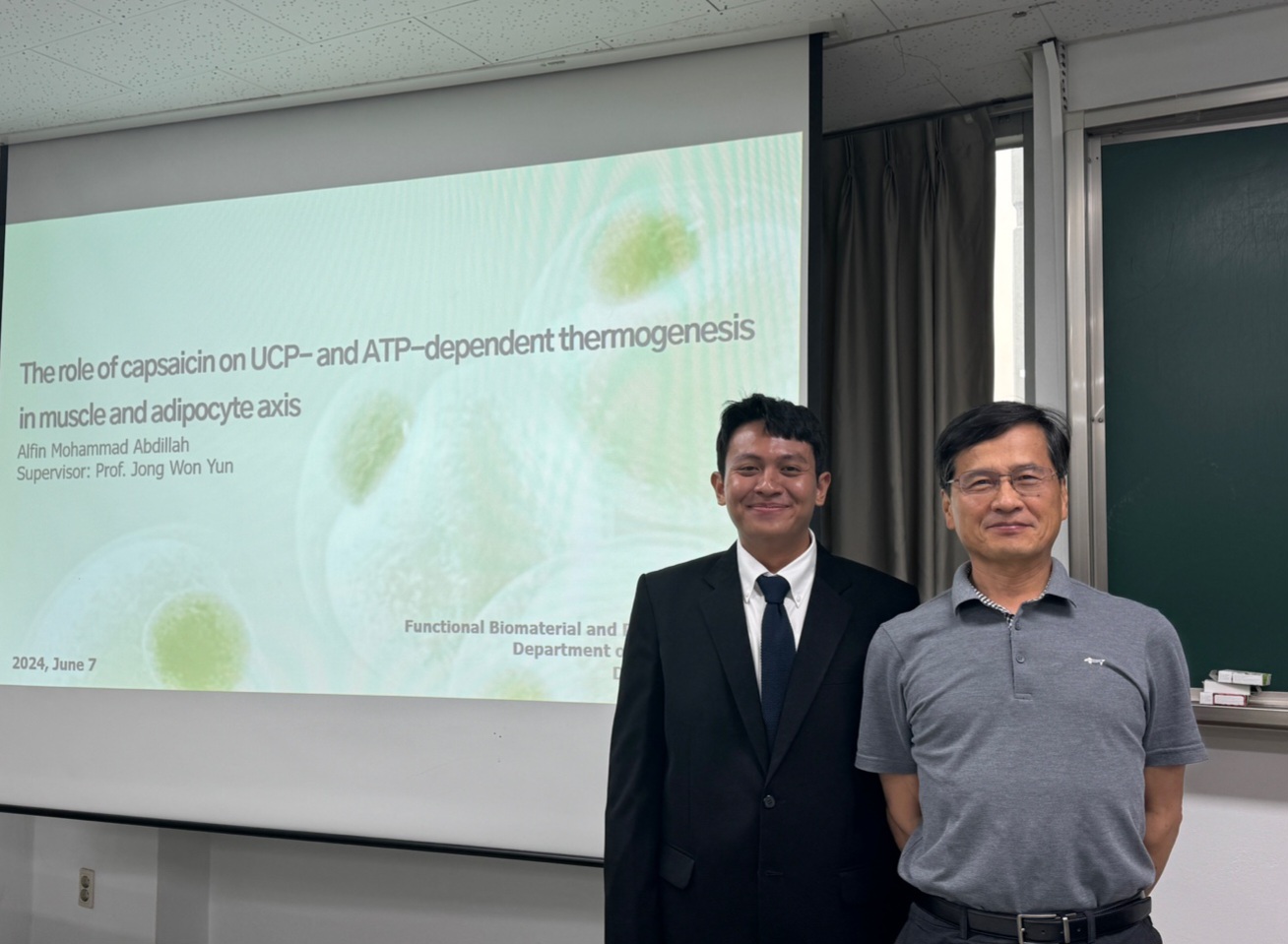 Alfin presented his master‘s thesis